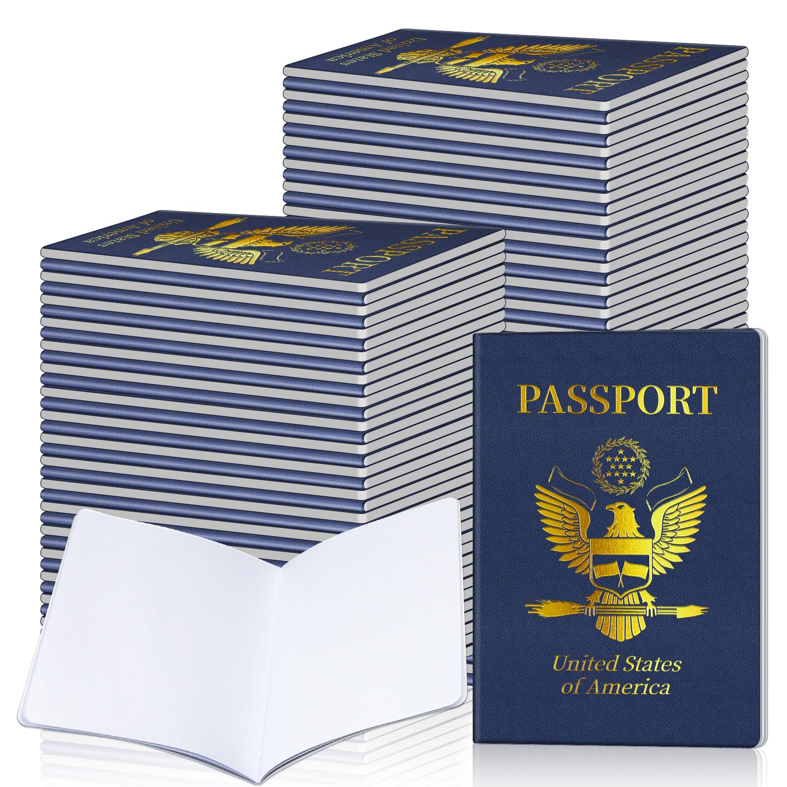 Photo 1 of Kenburg 60Pcs Blank Passport Notebook Fake Passport Books for Kids Travel Journal 4 x 5.5Inch Blank Passport Notebook World Travel Pretend Activity Classroom School Projects Theme Party Favors