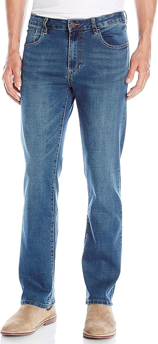 Izod Mens Comfort Stretch Denim Jeans (Relaxed Fit) Amazon.ca