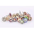 JGARTS 30 Knobs Assorted Rare Hand Painted Ceramic Knobs Cabinet Drawer Pull Pulls Drawer Puller Chrome Hardware