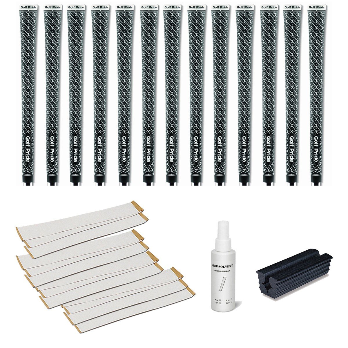 Golf Pride Z-Grip Cord - 13 pc Grip Kit (with tape, solvent, vise clamp)