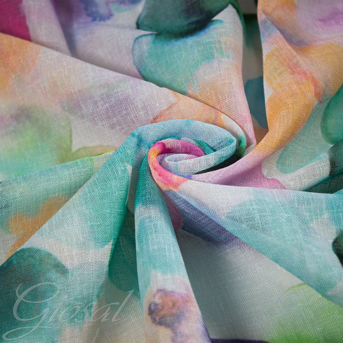 Stoff-Vorhang Panels jelosia Tuch Aquarell Leinen Zwei Farben Vorhänge