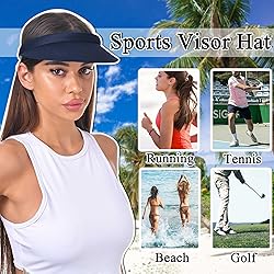 Sun Visor Hats Headwear Womens Men Adjustable Clip