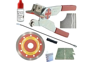 THE AMAZING TILE AND GLASS CUTTER Tile Cutters Tile Tools Kit 1 Ceramic Tile Cutter 4 1/2 in Ultra Thin Diamond Grinder Tile Saw for Corner Cuts and Box Cut Outs in Porcelain Carbide Hacksaw Tile Blade For Notches in Ceramic Wall Tile