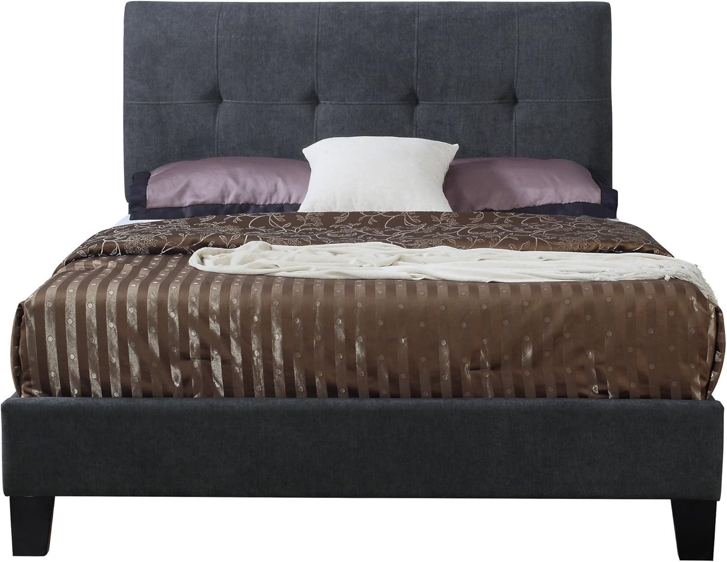 Best Charcoal King Platform Bed Frame With Headboard