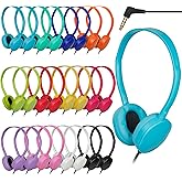 TJZXGUI Headphones Bulk 24 Pack for Classroom School,Wholesale Earphones Class Set for Students Teens and Adult Multi Color (12 Colors)