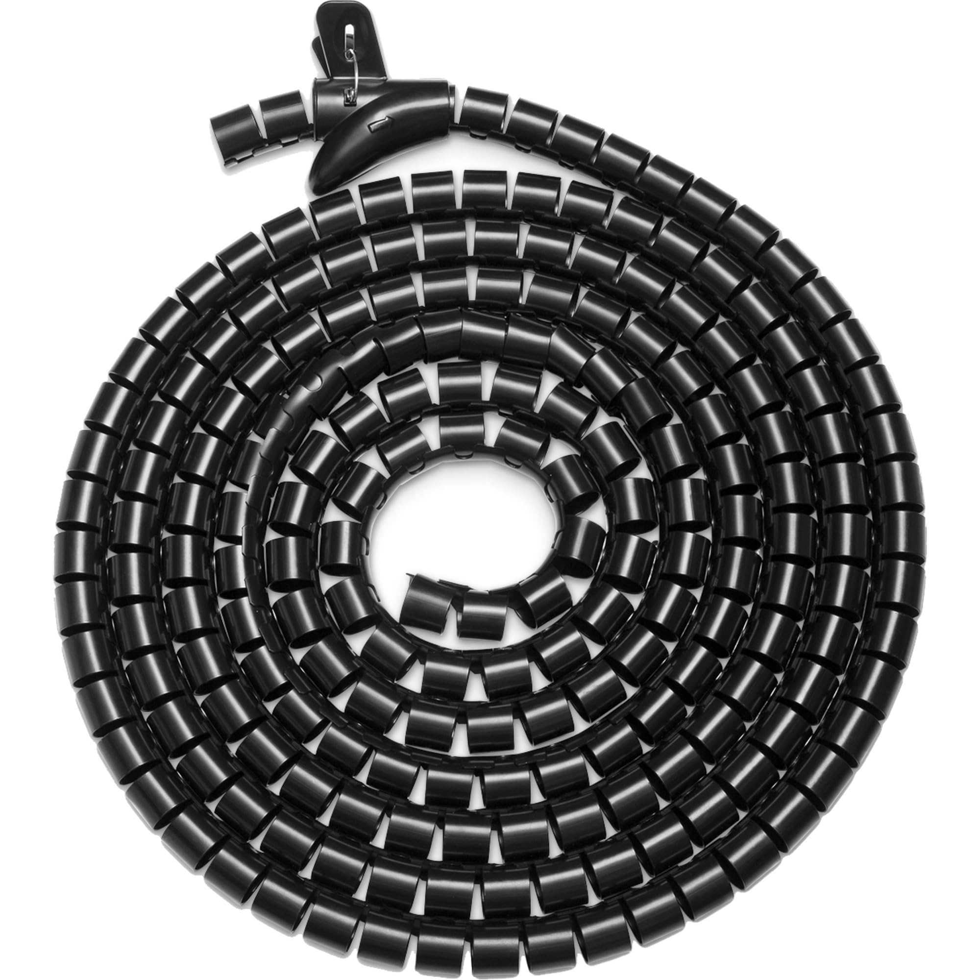 DIGITUS Flexible spiral cable conduit for cable management - 5m - With pull-in aid - Can be cut to size - Expandable - Black