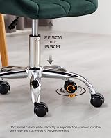 HNNHOME Modern Eris Padded Swivel Fabric Office Chair Dark Green Velvet view 6