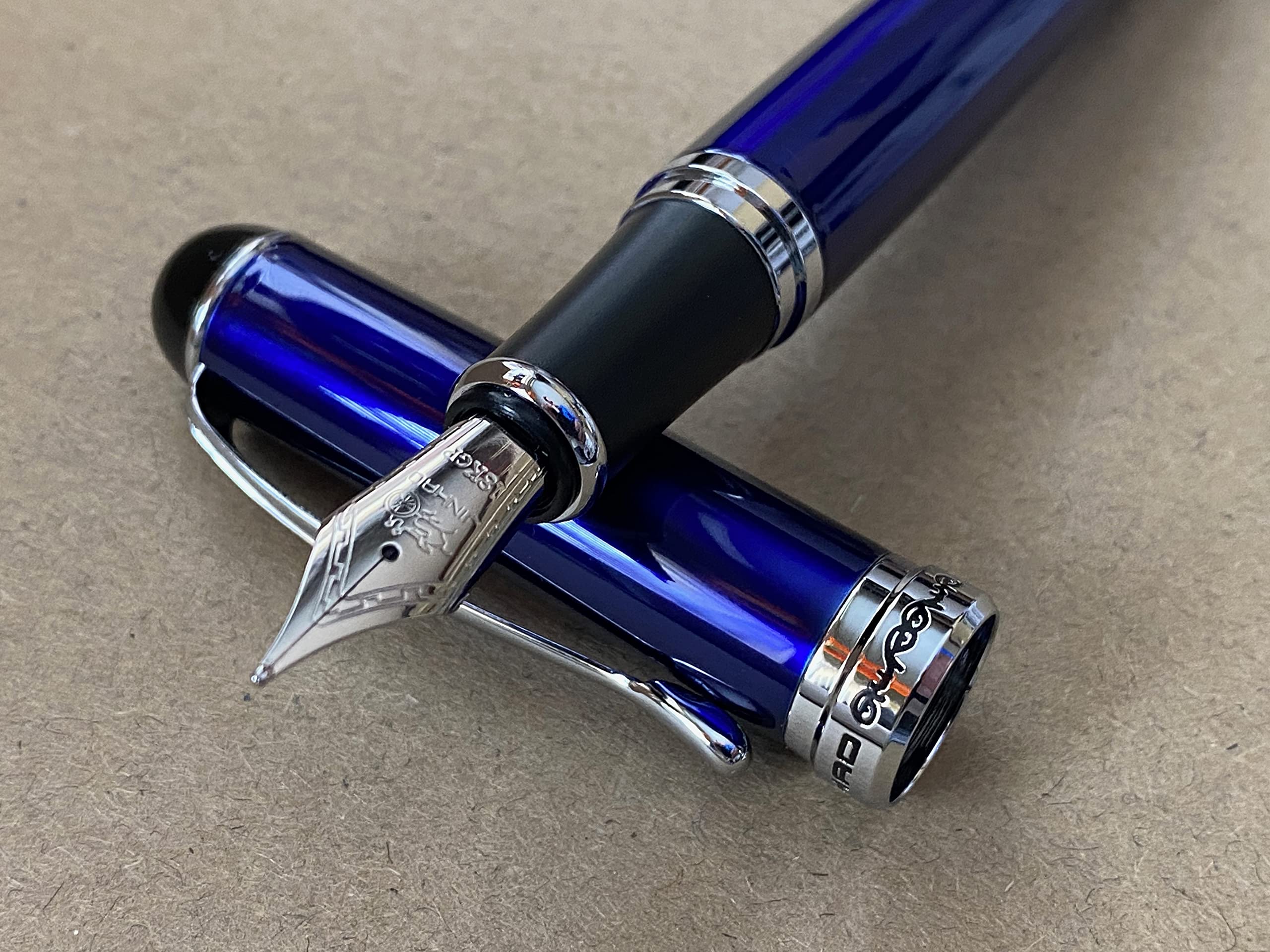 Rhapsody Jinhao x750 Fountain Pen 0.5mm Nib Ink Pens (Electric Blue)