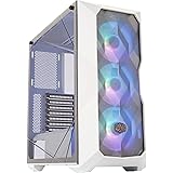 Cooler Master MasterBox TD500 Mesh White Airflow ATX Mid-Tower with Polygonal Mesh Front Panel, Crystalline Tempered Glass, E
