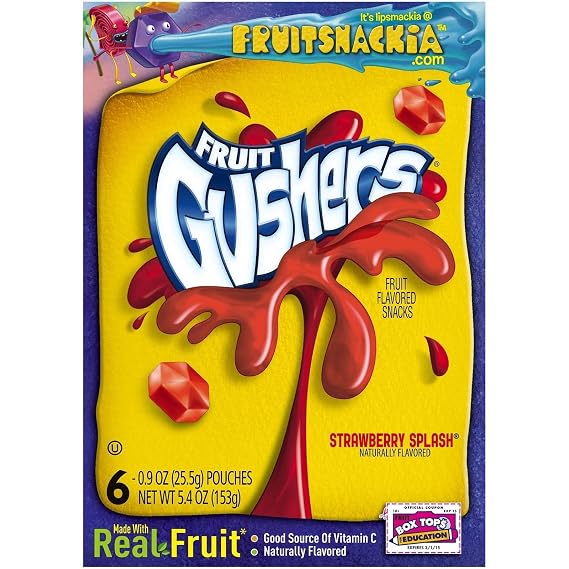 Betty crocker Fruit gushers frt flvrd sncks strawberry splash (016000491205)