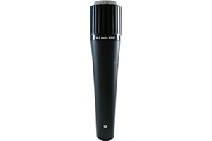 GLS Audio Instrument Microphone ES-57 & Mic Clip - Professional Series ES57 Dynamic Cardioid Unidirectional - For Instruments, Drums, Percussion, Vocals, and more - Professional Microphone for Singing