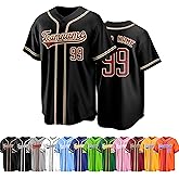 JBIUVBTY Custom Baseball Jersey Personalized Name Team Name Number Logo Baseball Jersey Men Women Youth Kids Baseball Shirt