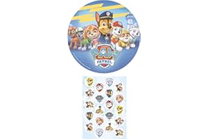 Dekozauber24 Paw Patrol Edible Cake Topper 8 inch + 20x Cupcake Toppers for Children's Birthday Parties, decorations muffins image disc (Paw Patrol Nr. 1)