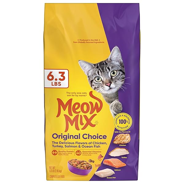 MEOW MIX ORIGINAL CHOICE DRY CAT FOOD, 6.3 POUND BAG