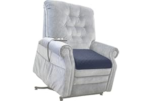 COMFORTANZA Extra Large 20x20x4 Soft Memory Foam Chair Seat Cushion for Recliner, Couch, Armchair - Plush Washable Cover with Waterproof Layer, Non-Slip Base - Tailbone Pain & Pressure Relief - Gray