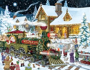 Immagini Di Natale In Inglese.Calendario Dell Avvento Treno Di Natale In Inglese Amazon It Giochi E Giocattoli