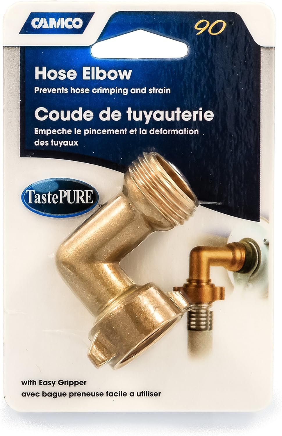 RV water garden hose brass 90 deg fitting all metal fitting CAMCO elbow