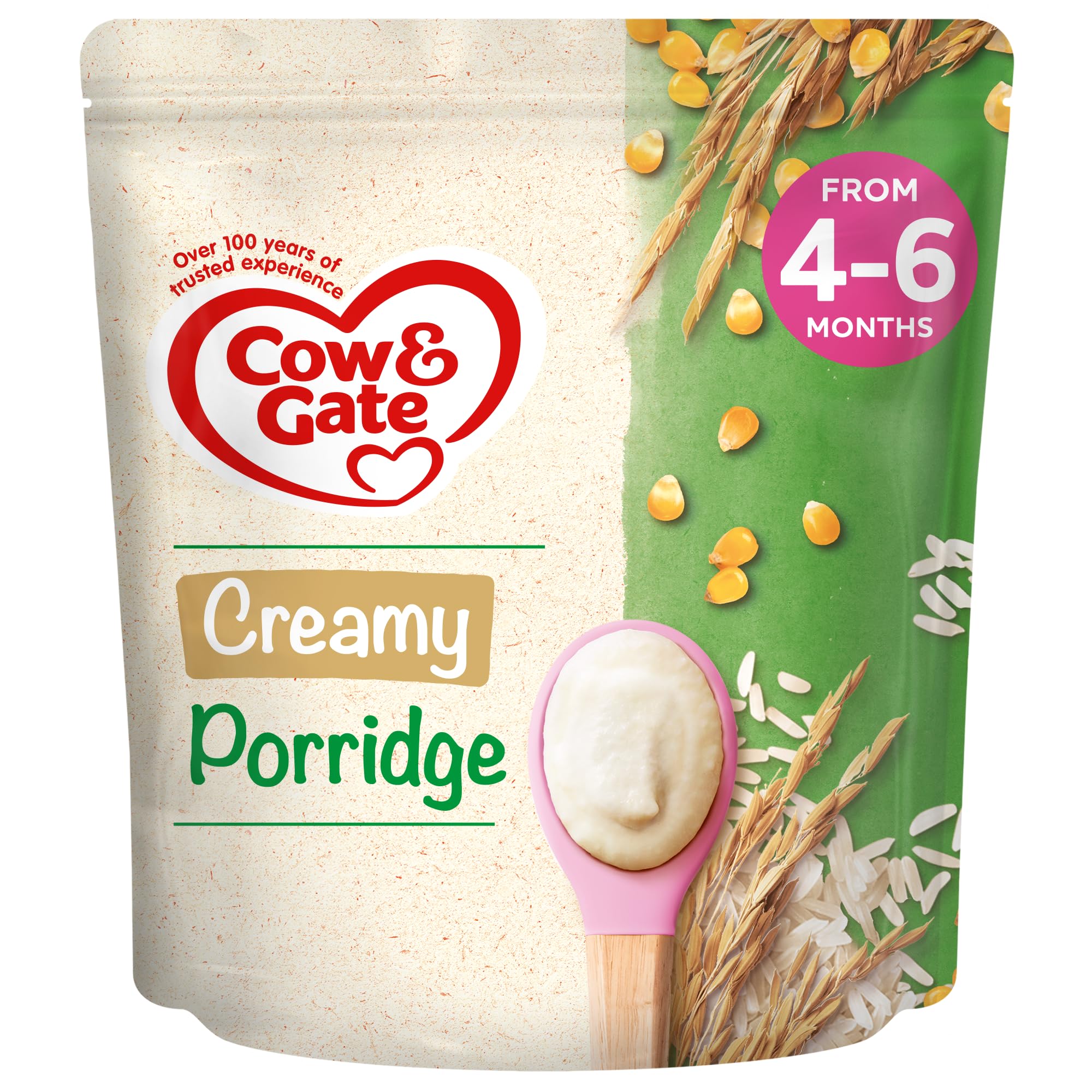 Cow & Gate Creamy Porridge Baby Food Cereal, 4-6+ Months, 125 g
