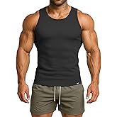 Project Titan Men's Ribbed Workout Tank Tops Fitness Muscle Gym Tanks Sleeveless Bodybuilding Shirts