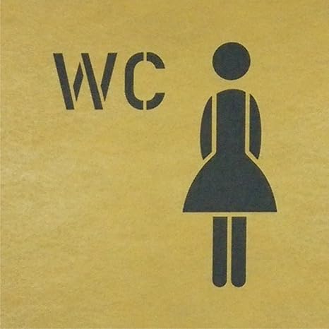 Amazon ステンシルシート トイレマーク 女性 3サイズ型紙 10cm テンプレート 通販