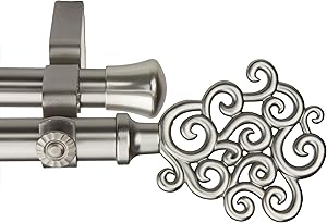 Rod Desyne Tidal Double Curtain Rod, 48