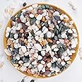 Natural Decorative Pebbles Polished Tterrarium Gravel White Stones Rocks with Red, Green, and Yellow Pastel Accents Mixed Col
