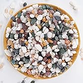 Natural Decorative Pebbles Polished Tterrarium Gravel White Stones Rocks with Red, Green, and Yellow Pastel Accents Mixed Col