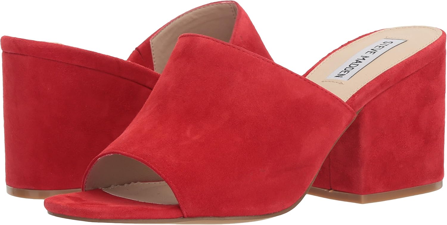 steve madden red mules