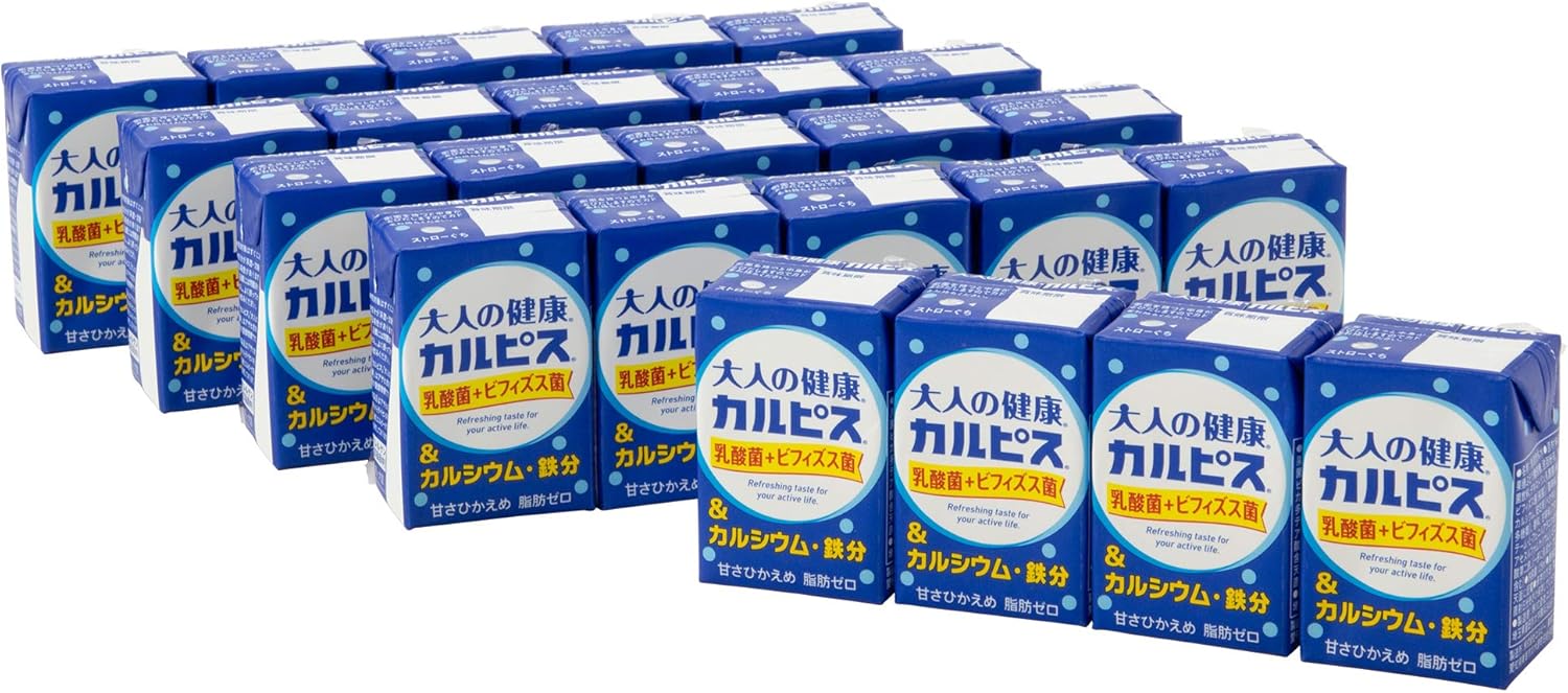 Amazon エルビー 大人の健康 カルピス 乳酸菌 ビフィズス菌 カルシウム 鉄分 125ml 24本 エルビー 乳酸飲料 通販