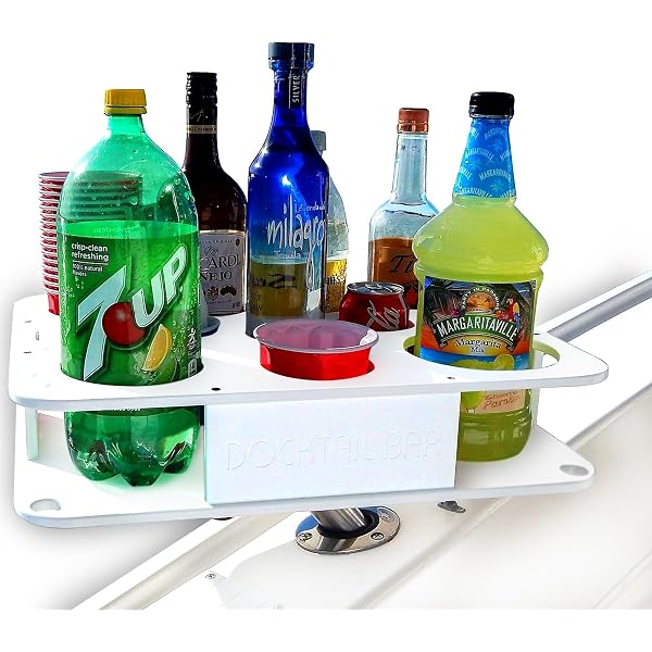 thumbnail image 2 of Docktail Bar Utility Boat Table - Pontoon Rail Mount 2 of 10