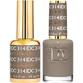 DND Gel Nail Polish Duo, Brown | Matching UV/LED Gel Polish &amp; Air Dry Lacquer Set, Chip-Free Long Lasting Brown Nail Color, Easy Soak Off Removal