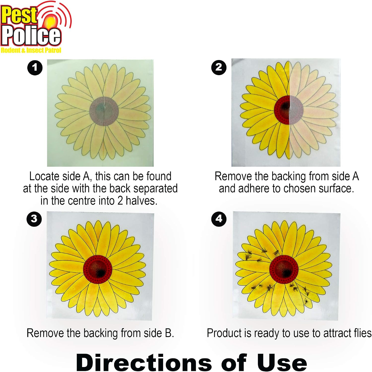 6pk Fly Window Trap Sticker | Insect Killer Sticky Sunflower Bug Catchers - Image 5