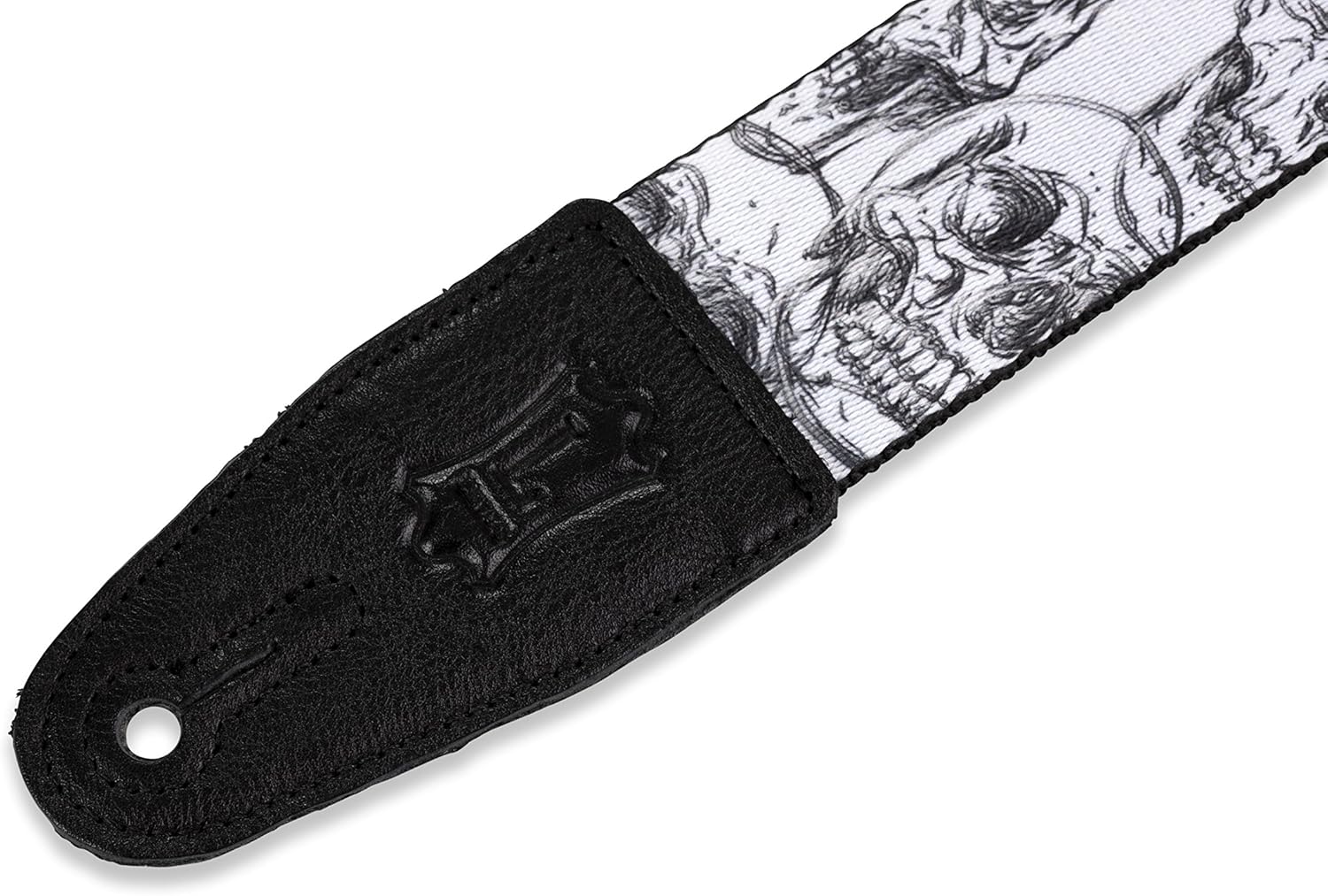 Levy's MPD2-048 2 inch Sublimation Polyester Strap -Black And White Skulls, Blackandwhiteskulls - Image 5