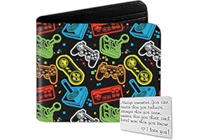 Qoibraze Kids Wallet for Boys Teen, Cool Boy Wallet for Kids Age 6-8 9-12 12-14, Funny Bifold Leather Purse, Small Wallets with Coin Pocket for Childrens Birthday Christmas Gifts