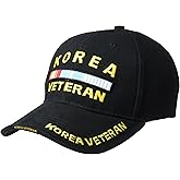 Rothco Deluxe Korea Veteran Low Profile Cap, Black Korean War Army Ribbon Vet Hat