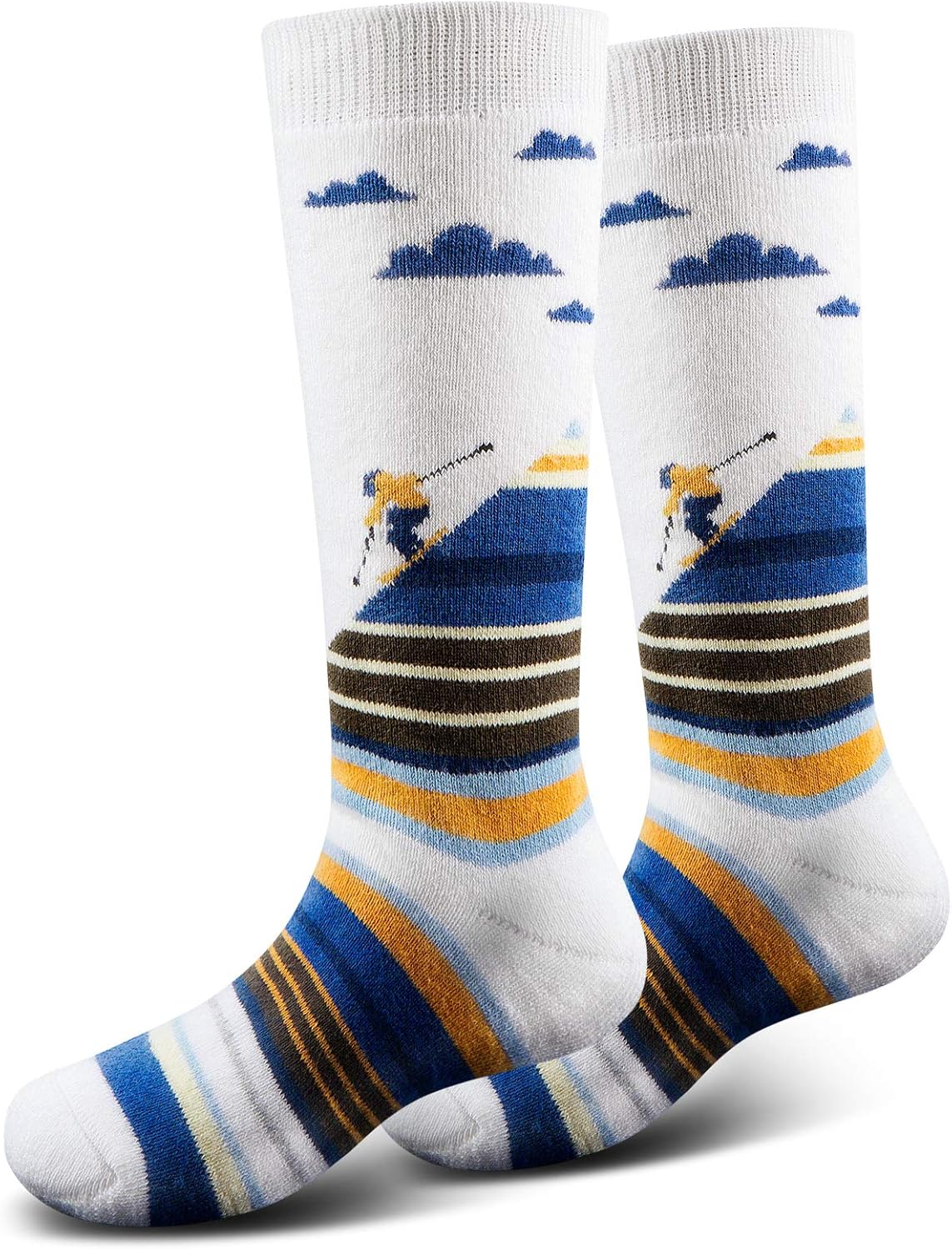 Ski Socks Kids Winter Warm Thermal Snow Socks, Skiing Snowboarding Skating for Toddler Boys and Girls (2 Pairs or 3 Pairs): Clothing