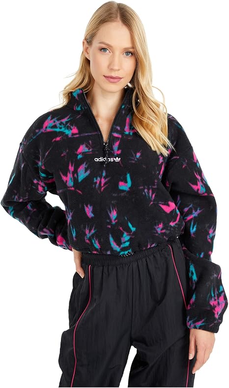 Amazon Adidas アディダス レディースコート ジャケット アウター 1 2 Zip Polar Crop Top Black Real Magenta Xxs 並行輸入品 コート ジャケット 通販