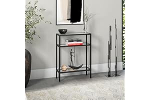 Henn&Hart 22" Wide Rectangular Console Table in Blackened Bronze, Entryway Table, Accent Table for Living Room, Hallway