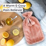 Volila 3.5L Extra Large Hot Water Bottle with Pink Faux Fur Cover view 5
