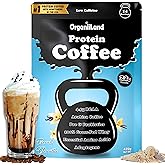OrganiiLand High French Vanilla Protein Coffee |100% Raw Grass-Fed Whey, Organic Adaptogens, Pre & Probiotics, and Instant Arabica Coffee | 22G Protein, 4.5G BCAA, 0G Sugar, Low Caffeine |14 Servings