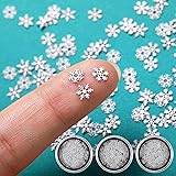 Knitgrip 300 Pcs Mini Metal Snowflake for Craft 0.2