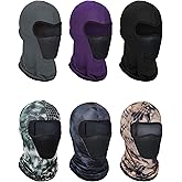 Sumind 6 Pcs Balaclava Ski Mask Winter Full Face Windproof Sun Protection Breathable Face Cover for Outdoor Activity Unisex