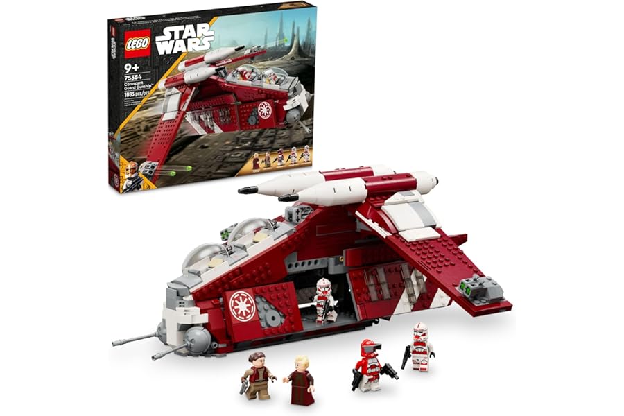 LEGO Star Wars: The Clone Wars Coruscant Guard Gunship - Buildable Star Wars Toy for 9 Year Olds - Gift Idea for Fans - Includes 3 Clone Trooper Minifigures - 75354