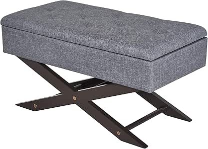 HOMCOM Banco de Almacenamiento Banco Otomano de Entrada Banco Banqueta