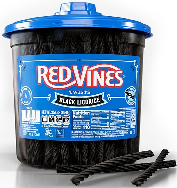 RED VINES BLACK LICORICE CANDY BLACK LICORICE SOFT...