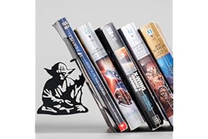 Renovatio Black Metal Decorative Bookend – Cute, Unique, Geeky Decor for Home, Office & Kids Room – Heavy Duty, Non-Slip Minimalist Bookends for Shelves – Meditate
