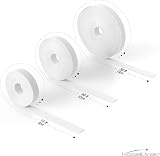 KabelDirekt Hook & Loop Cable Ties 10m x 12.5mm White Reusable Cuttable Roll view 6