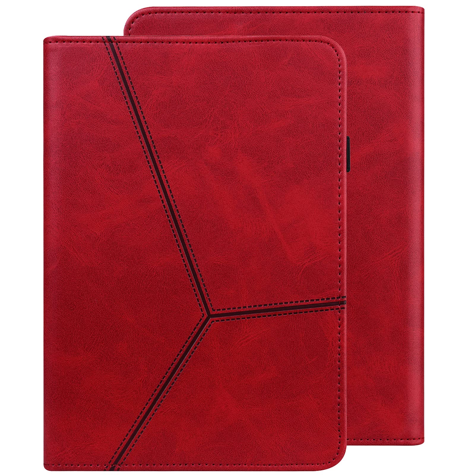 GLANDOTU Case for Lenovo Tab P11 (TB-J606F/TB-J606X)/Tab P11 Plus (TB-J607F) 11 inch, Lightweight Folio Flip Wallet PU Leather Tablet Cover with Fold Stand Function + Stylus pen & Pen Holder -Red