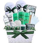 Bed Bath & Body Spa Gift Basket. Spearmint Eucalyptus Pampering XL Bath Basket for Relaxing Gift. Natural & Sulfate Free Relaxation Gift Care Package for Men & Women. Best Bath Gift Set