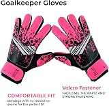 EFAH SPORTS Football Goalkeeper Gloves Pink Size 4 Boys 6-9 view 3